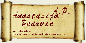 Anastasija Pedović vizit kartica